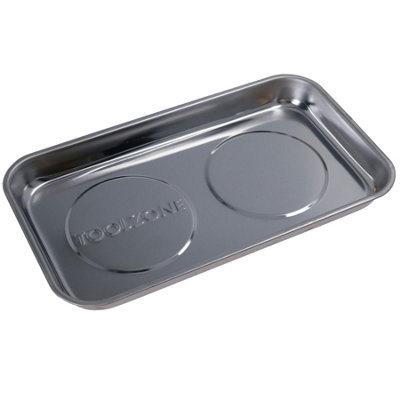 B&Q -  Magnetic Part Tray Extra Strong Twin Rectangle Mag Holder Dish