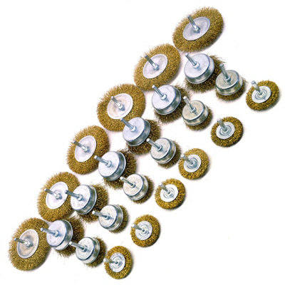 AB Tools Steel Wire Wheel / Rotary Cup Brush Set Rust Removal from B&Q