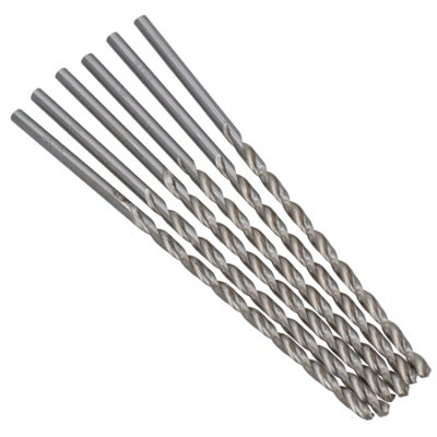 B&Q -  3mm Long Series Hss Drills (6 Pcs)