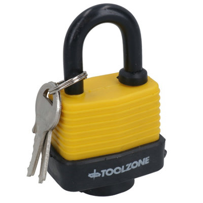 AB Tools 40mm Padlock Laminated Waterproof Security Shed Gate Lock Shackle from B&Q