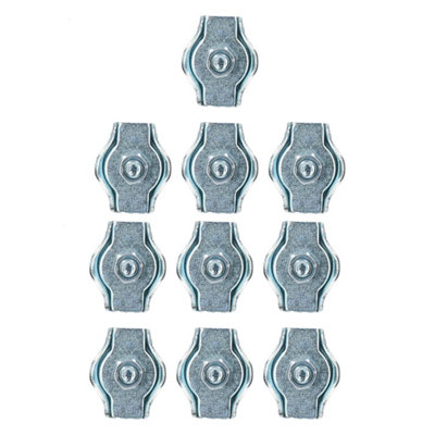 AB Tools 6mm Simplex Wire Rope / Cable Clamp Grips 10 Pack Zinc Plated from B&Q