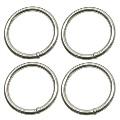B&Q -  5mm X 40mm Steel Round O Rings Welded Zinc Plated 4 Pack Dk38