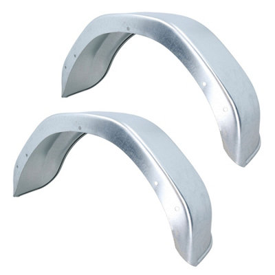 AB Tools 10" Trailer Mudguard Galvanised Steel / Wing / Fender (Pair) from B&Q