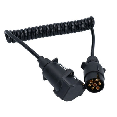 Ab Tools Trailer Electrics Curly Extension Cable Male To Female For Ifor Williams 1.5M