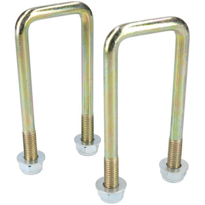 AB Tools 2 Pack M10 40mm X 110mm U-Bolt N-Bolt For Trailers With Nuts High Tensile from B&Q