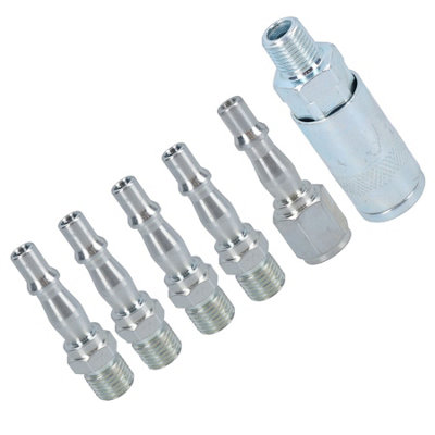 AB Tools Air Line Hose Compressor Fitting Connector Quick Release Set Male 1/4" Bsp from B&Q