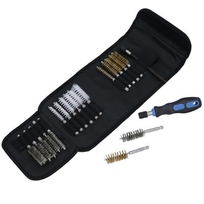 AB Tools Detail Wire Brush SetMini Wire Cleaning BrushesPipe Cleaner 20Pc Sil239 from B&Q