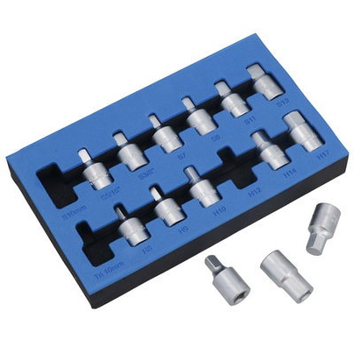 Ab Tools Drain Plug Sump Key Set Oil Change 3/8" Drive 14Pc Gearbox Axle Engine Repair
