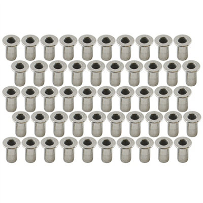 AB Tools 3mm Alu Nut Serts Riveting Nuts Rivet Nut Threaded Inserts Blindnut Rivnut 50 Pc from B&Q