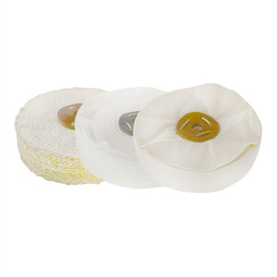 AB Tools Coarse Medium Final G Polishing Buffing Mops Sisal Floppy 6" X 1.5" 3 Section from B&Q