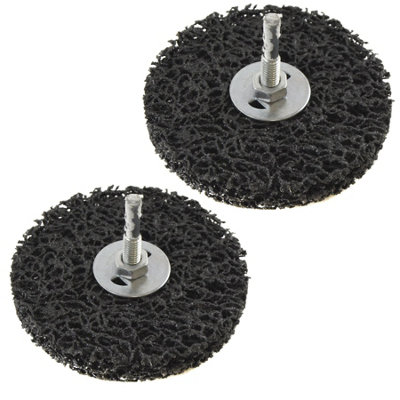 AB Tools 2 X 100mm Clean And Strip Disc Rust Paint Welding Spatter Removal 6mm Shank from B&Q