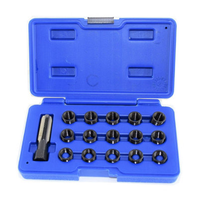 AB Tools Spark Plug Tap Thread Repair Rethreading Set Kit M14 X 1.25 16Pc from B&Q