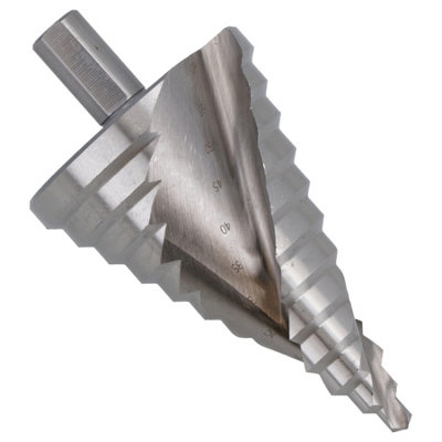AB Tools 6-60mm Step Cone Drill 12 Step Hole Cutter Hss 4341 Finish Reamer 12mm Shank from B&Q