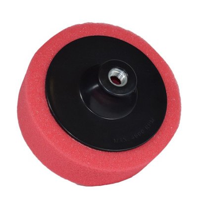 B&Q -  Red Sponge M14 Soft 150mm Polishing Mop Sponge Buffing Wheel Polisher