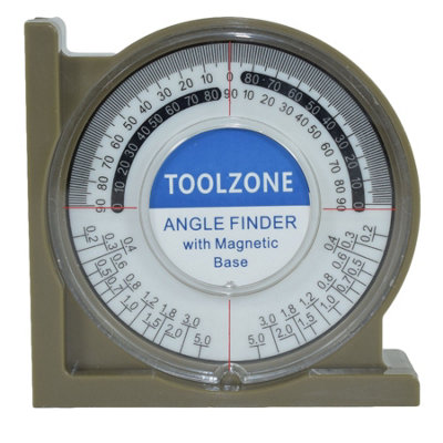 B&Q -  Magnetic Base Angle Finder Measure Spirit Level Gauge Roofer Builders Plumbers