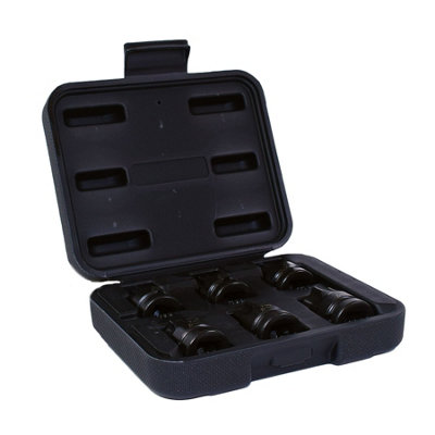 Ab Tools Impact 1/2" Drive Shallow Stubby Torx Star Male Bit Sockets T55 - T100 6Pc Set