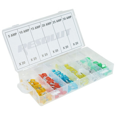 AB Tools 120Pc Mini Car Blade Standard Assortment Automotive Auto Fuse Fuses 530 Amp from B&Q