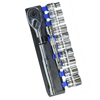 AB Tools 1/2" Drive Metric Shallow An Accessory Kit Set 10mm24mm 12Pc By Bergen from B&Q