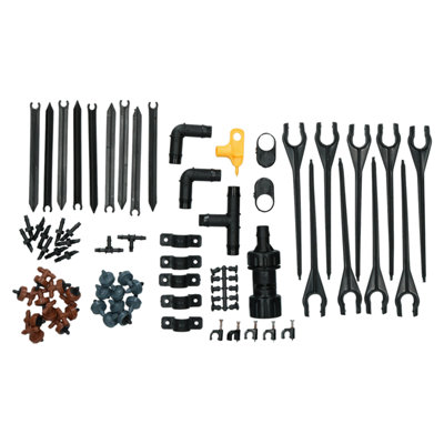 AB Tools 79Pc Water Sprinkler System Dripper Soaker Bits Irrigation Garden Watering Spray