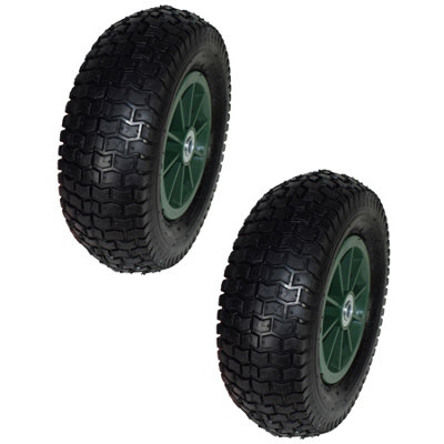 Ab Tools 12" Pneumatic Sack Truck / Trolley / Dolly / Garden Cart Wheel Pair 13X5.00-6