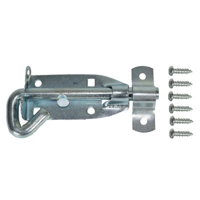 B&Q -  6" Galvanised Padbolt Gates Garages Shed Doors Latch Lock Screws Padlock