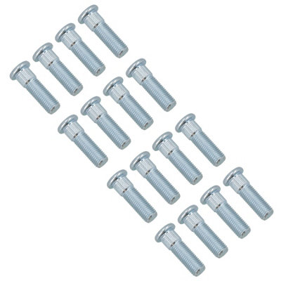 Ab Tools Pack Of 16 M12 X 1.5 Wheel Studs For 100Mm Pcd 4 Stud Suspension Trailer Hubs Gold