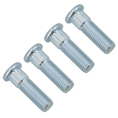 B&Q -  Pack Of 4 M12 X 1.5 Wheel Studs For 100mm Pcd 4 Stud Suspension Trailer Hubs