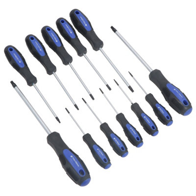Ab Tools Tamper Proof Torx Security Screwdriver Bits T6 - T45 12Pc Set Magnetic Tips