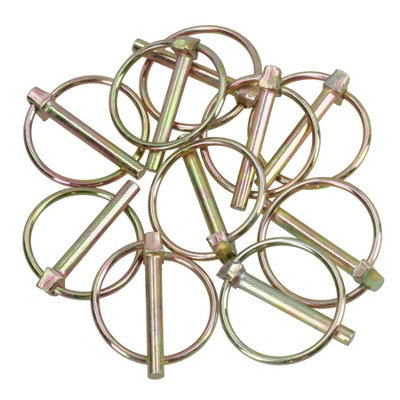 AB Tools 6mm Lynch Pins Clip Clamp (Linchpin) Linkage Locking Pin 10Pc Tractor Trailers from B&Q