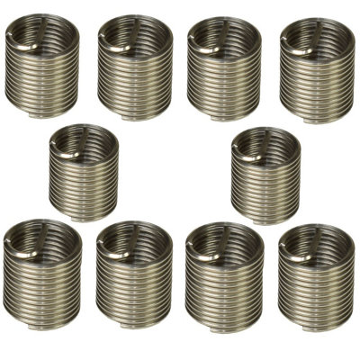 AB Tools Helicoil Type Thread Repair Inserts 1/2 Unf X 1.5D 10Pc Wire Thread Insert from B&Q