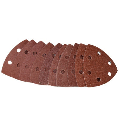 AB Tools Hook And Loop Sanding Abrasive Discs Pads 90mm Triangular 10Pk Mixed Grit from B&Q