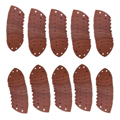 AB Tools Hook And Loop Sanding Abrasive Discs Pads 90mm Triangular 100Pk Mixed Grit from B&Q
