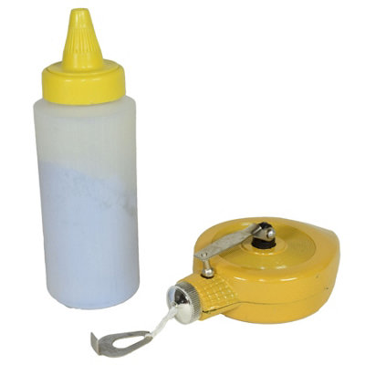 AB Tools 30M Builders Chalk Brick Line Reel Line Rope String With Blue Visible Chalk from B&Q