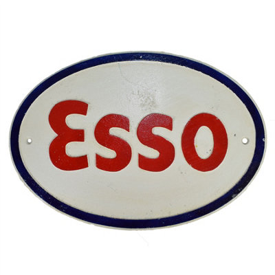 AB Tools Esso Cast Iron Sign Plaque Door Wall Garage Petrol Oil Workshop Garage Auto from B&Q