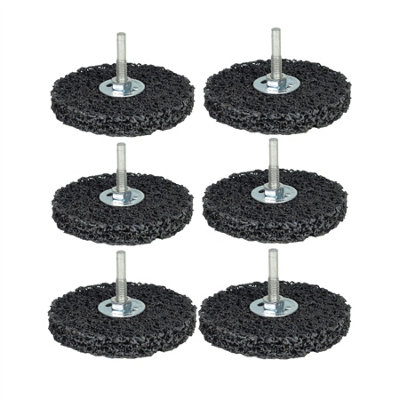 AB Tools 6 X 100mm Rust Paint Welding Spatter Removal Clean And Strip Disc 6mm Shank from B&Q