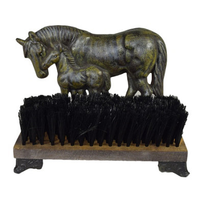 Ab Tools Horse Mare & Foal Door Stop Shoe Welly Boot Brush Scrub Muck Mud Scraper