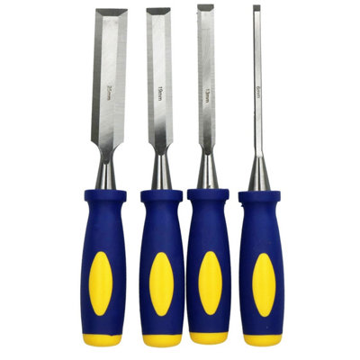 AB Tools 4Pc Chisel Carving Wood Work Carpentry Bevel Edge Edged Chisels Woodworking