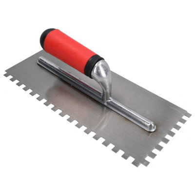 AB Tools 8mm Notched Teeth Float 280 X 115mm Trowel Plastering Skimmer Plaster from B&Q