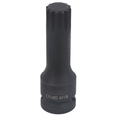 B&Q -  M18 X 78mm 1/2" Drive Extra Long Impact Spline Socket For V A G Bergen