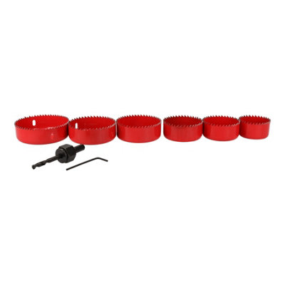AB Tools 8Pc Down Light Installers Kit Hole Cutter Saw Drill Arbor 5086mm Circle Saws from B&Q