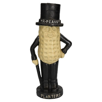 AB Tools Large Mr. Peanut Money Box Bank Jar Planters Mascot Cast Iron Statue Figurine from B&Q