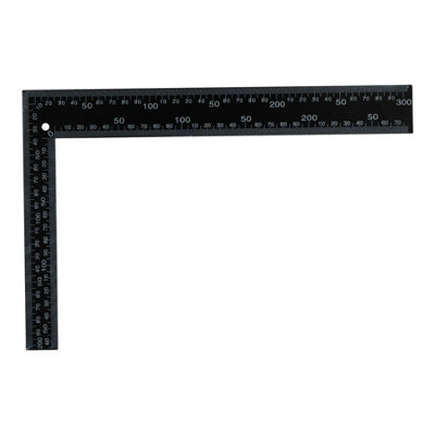 AB Tools 12"x8" Rafter Square Steel Roofing Framing Metric Imperial Rule Pitch Carpenter from B&Q