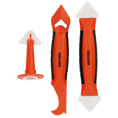 AB Tools Silicone Sealant Spreader Spatula Scraper Caulk Removers Removal Tool 3Pc from B&Q