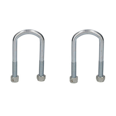 AB Tools 2 Single Parabolic Leaf Spring High Tensile U Bolt Nuts For Ifor Williams Trailers from B&Q