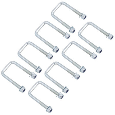 Ab Tools 8 Single Parabolic Leaf Spring High Tensile U Bolt / Nuts For Ifor Williams Trailers