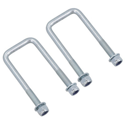 Ab Tools 2 Twin Parabolic Leaf Spring High Tensile U Bolt Nuts For Ifor Williams Trailers