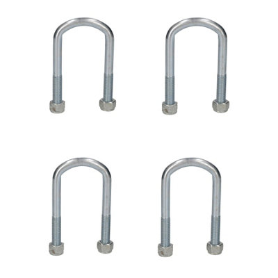AB Tools 4 Twin Parabolic Leaf Spring High Tensile U Bolt Nuts For Ifor Williams Trailers from B&Q