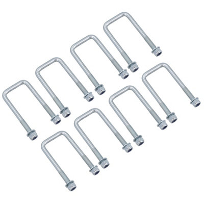 Ab Tools 8 Twin Parabolic Leaf Spring High Tensile U Bolt And Nuts For Ifor Williams Trailers