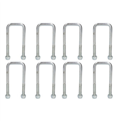 B&Q -  8 Twin Parabolic Leaf Spring High Tensile U Bolt For Ifor Williams Trailers
