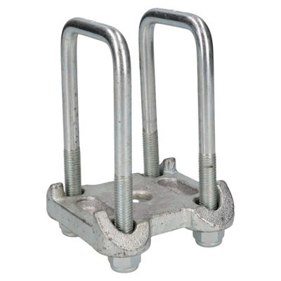 B&Q -  2 U Bolts 1 Base Plate For Ifor Williams Trailer Parabolic Leaf Spring 55X125mm